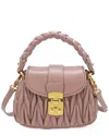 Tiffany & Fred Paris Quilted Leather Satchel In Pink