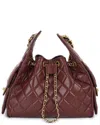 Tiffany & Fred Paris Quilted Leather Shoulder Bag In Red