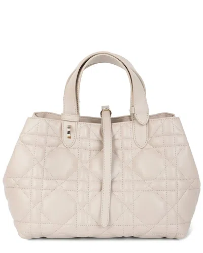Tiffany & Fred Paris Quilted Leather Shoulder Bag In Beige