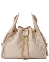 Tiffany & Fred Paris Quilted Leather Shoulder Bag In Metallic