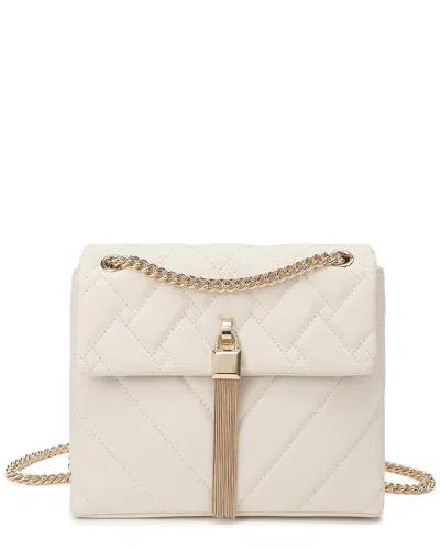 Tiffany & Fred Paris Quilted Leather Tassel Crossbody In White