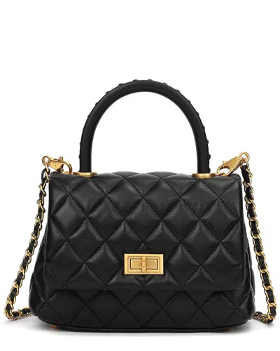 Tiffany & Fred Paris Quilted Leather Top Handle Bag