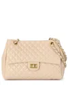 Tiffany & Fred Paris Quilted Leather Tote In Beige