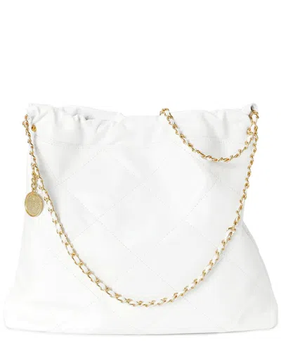 Tiffany & Fred Paris Quilted Leather Tote In White
