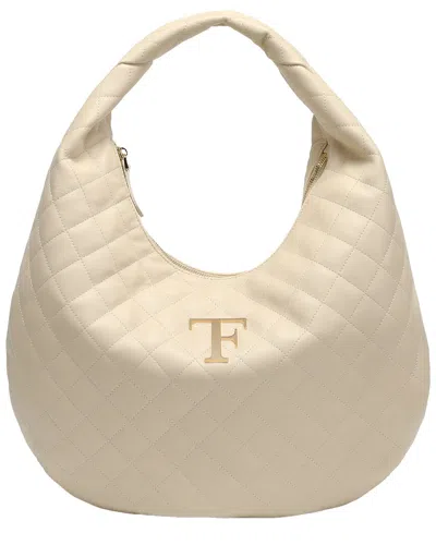 Tiffany & Fred Paris Quilted Sheepskin Hobo In Brown