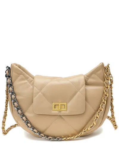 Tiffany & Fred Paris Quilted Sheepskin Leather Shoulder Bag