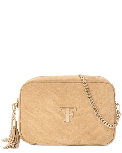 Tiffany & Fred Paris Quilted Suede Camera Bag In Brown