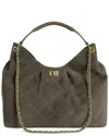 Tiffany & Fred Paris Quilted Suede Hobo Bag With C