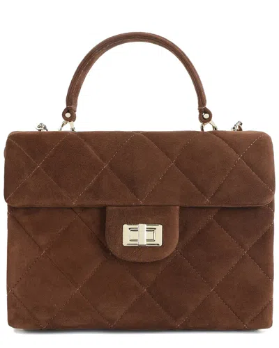 Tiffany & Fred Paris Quilted Suede Satchel