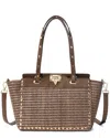 Tiffany & Fred Paris Raffia & Leather Tote