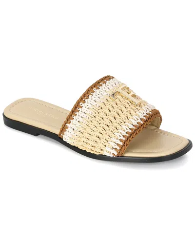Tiffany & Fred Paris Raffia Sandal In Neutral
