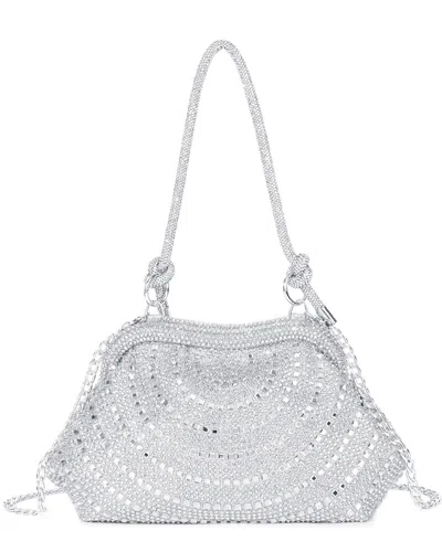 Tiffany & Fred Paris Rhinestone Crystal Evening Bag In Silver