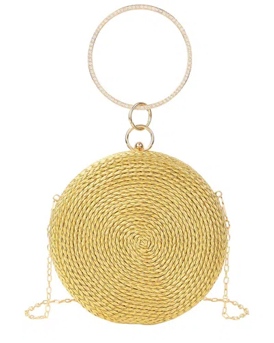 Tiffany & Fred Paris Tiffany And Fred Paris Round Woven Metallic Clutch In Yellow