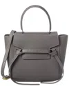 Tiffany & Fred Paris Saffiano Leather Satchel In Grey