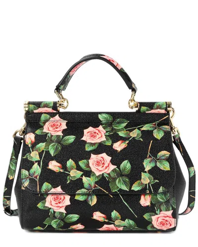Tiffany & Fred Paris Saffiano Painted Leather Top-handle Bag In Black