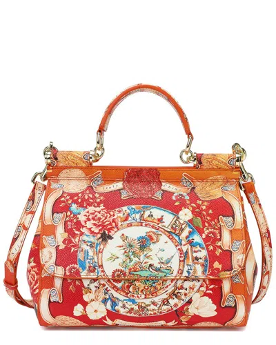 Tiffany & Fred Paris Saffiano Painted Leather Top-handle Satchel In Multi