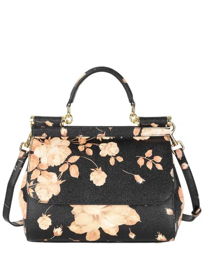 Tiffany & Fred Paris Saffiano Painted Leather Top-handle Satchel In Black
