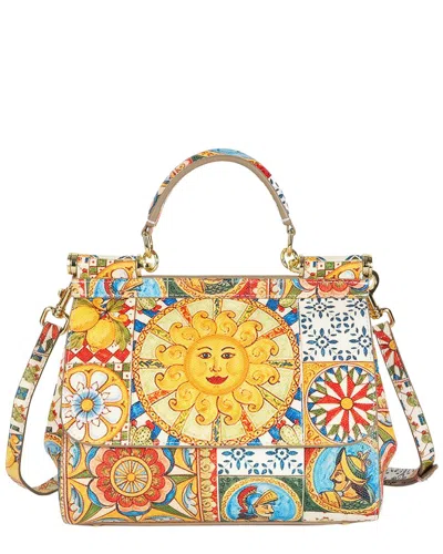 Tiffany & Fred Paris Saffiano Painted Leather Top-handle Satchel In Multi