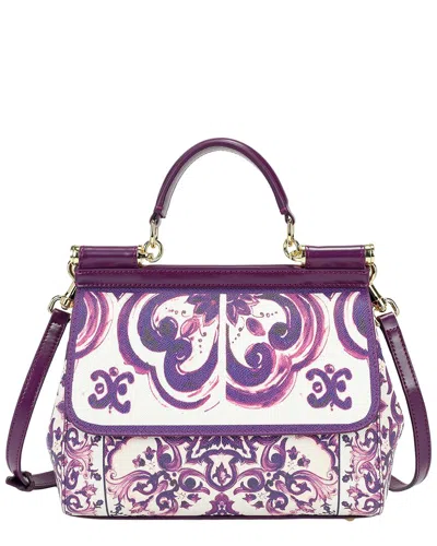 Tiffany & Fred Paris Saffiano Painted Leather Top-handle Satchel In Purple