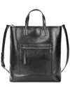 Tiffany & Fred Paris Shiny Leather Tote In Black