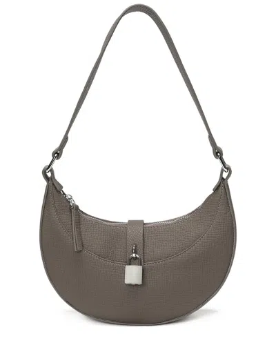 Tiffany & Fred Paris Sleek Crescent Leather Shoulder Bag
