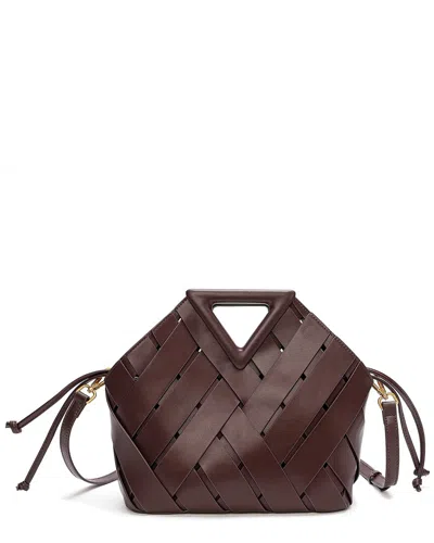 Tiffany & Fred Paris Smooth & Perforated Leather Shoulder Bag