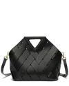 Tiffany & Fred Paris Smooth & Perforated Leather Shoulder Bag