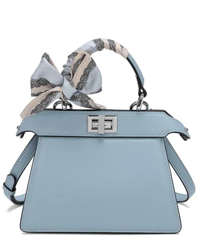 Tiffany & Fred Paris Smooth Leather Crossbody In Blue