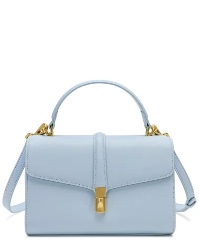 Tiffany & Fred Paris Smooth Leather Crossbody In Blue