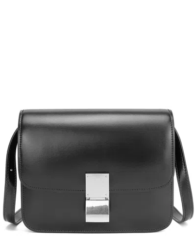Tiffany & Fred Paris Smooth Leather Foldover Crossbody In Black