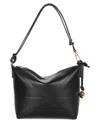 Tiffany & Fred Paris Smooth Leather Hobo Bag In Black
