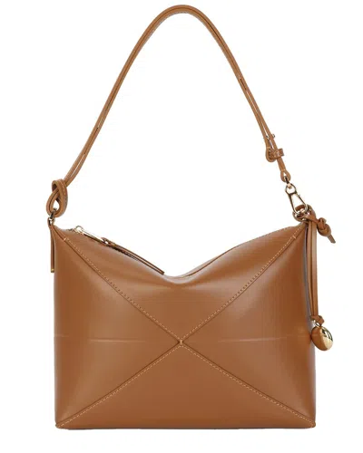Tiffany & Fred Paris Smooth Leather Hobo Bag In Brown