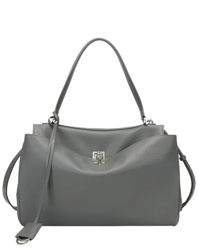 Tiffany & Fred Paris Smooth Leather Large Tote In Gray