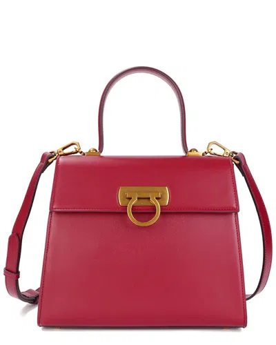 Tiffany & Fred Paris Smooth Leather Satchel In Red