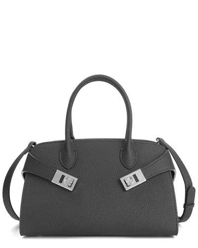 Tiffany & Fred Paris Smooth Leather Satchel In Black
