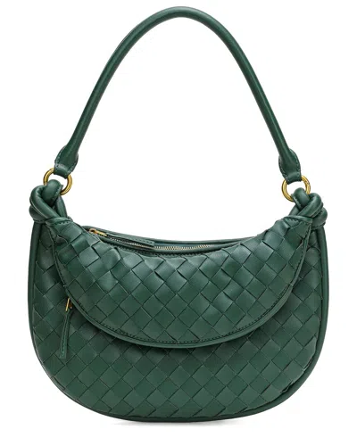 Tiffany & Fred Paris Smooth Leather Satchel In Green