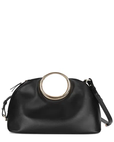 Tiffany & Fred Paris Smooth Leather Satchel In Black
