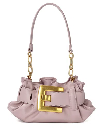 Tiffany & Fred Paris Smooth Leather Shoulder Bag In Purple