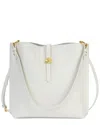 Tiffany & Fred Paris Smooth Leather Shoulder Bag In White