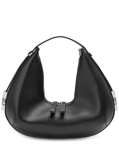 Tiffany & Fred Paris Smooth Leather Shoulder Bag In Black