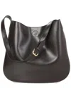 Tiffany & Fred Paris Smooth Leather Shoulder Bag In Gray