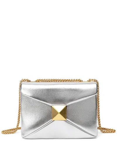 Tiffany & Fred Paris Smooth Leather Shoulder Bag In Grey