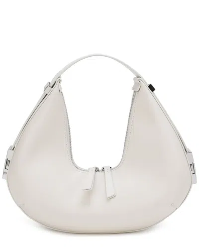 Tiffany & Fred Paris Smooth Leather Shoulder Bag In White