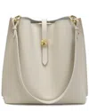 Tiffany & Fred Paris Smooth Leather Shoulder Bag In White
