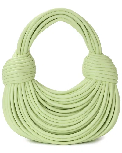 Tiffany & Fred Paris Smooth Leather String Bag In Green