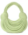 Tiffany & Fred Paris Smooth Leather String Bag In Green