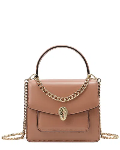 Tiffany & Fred Paris Smooth Leather Top Handle Crossbody In Brown