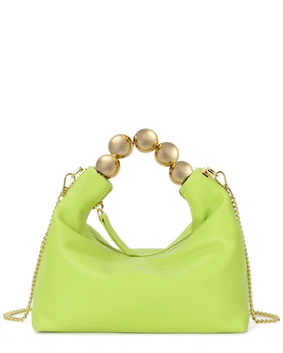 Tiffany & Fred Paris Smooth Leather Top Handle Crossbody In Green