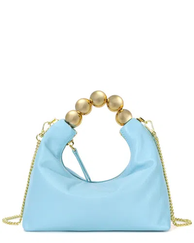 Tiffany & Fred Paris Smooth Leather Top-handle Shoulder Bag In Blue