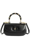 Tiffany & Fred Paris Smooth Leather Top-handle Shoulder Bag In Black